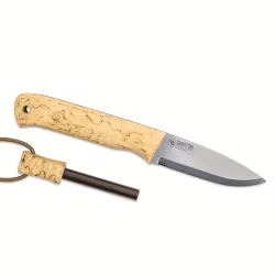 Casström Woodsman - Curly Birch with Fire Striker Steel Sleipner