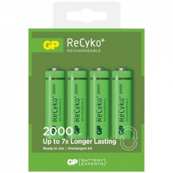 GP ReCyko+ AA-batteri 2000 mAh