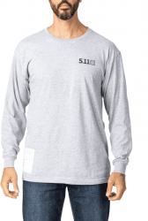 5.11 Tactical Locked And Logoed L/S Tee - Heather Grey