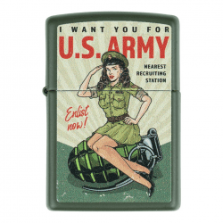 Zippo U.S. Army Enlist Pin Up