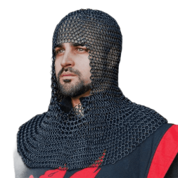 Windlass Blackened Mail Armor Coif