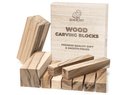 BeaverCraft BW10 Wood Carving Blocks Set of Basswood - Walnut