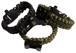 HLTD Paracord Bracelet with Bottle Opener and Whistle 25mm