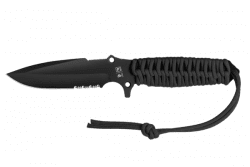 TB Outdoor Marauder Serrated - Black Paracord