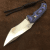 Y-Start Fastbladskniv Black/Blue Kydex Slida