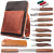 BeaverCraft S50X Deluxe Large Wood Carving Set With Walnut Handles