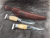 Wood Jewel Swedish Elkhound Double Knife with Opening Knife
