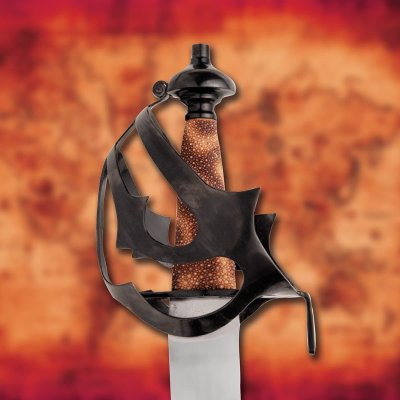 Windlass The Corsair Cutlass Barbary Pirate Sword with Leather Scabbard