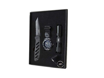 Uzi Special Forces Set - Knife - Flashlight Watch SFS-1