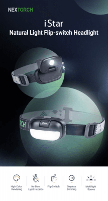 Nextorch iSTAR Headlamp White/Red LED - 450LM
