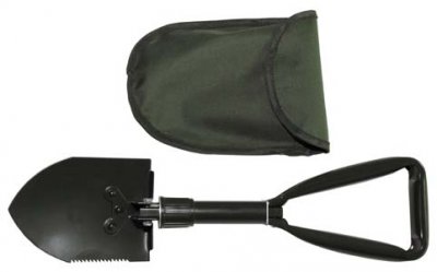 MFH BW Folding Shovel Mini With Cover