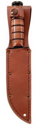 Ka-Bar Full-Size Plain Brown Leather Sheath
