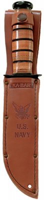 Ka-Bar Full-Size USN Brown Leather Sheath