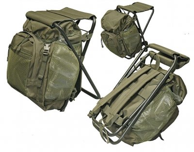Mil-Tec Backpack with Chair - OD Green