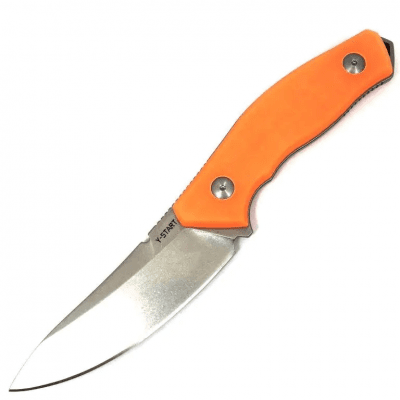 Y-Start Fixed Blade Knife Orange Kydex Sheat