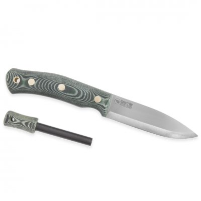 Casström No.10 Swedish Forest Knife - Green micarta with Fire striker Sleipner