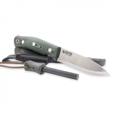 Casström No.10 Swedish Forest Knife - Green Micarta with Fire striker Stainless