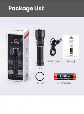 Klarus A3 Zoom - 2200LM IPX6