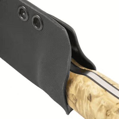 Casström No.10 Swedish Forest Knife - Stabilised curly birch Stainless Kydex