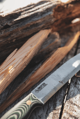 Casström No.14 Swedish Forest Knife - Grön micarta med Eldstål