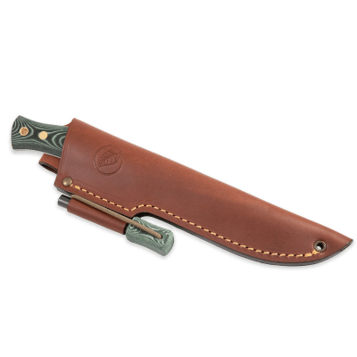 Casström No.14 Swedish Forest Knife - Grön micarta med Eldstål