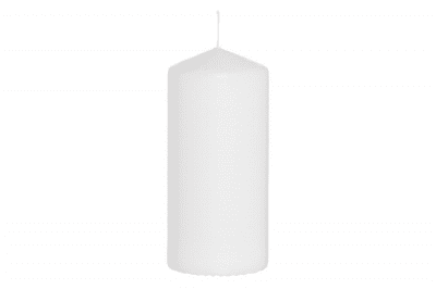 Aura Pillar Candles 66h 7x15cm - White