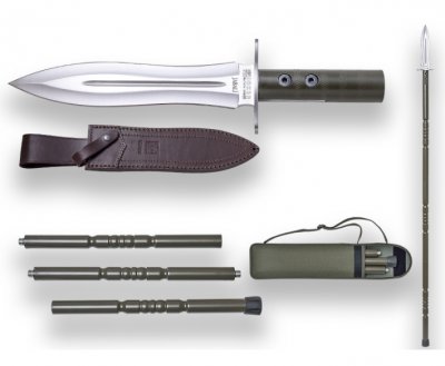 Joker Knife Jabali 25cm Fixed Blade Double Edge with Aluminium Pole