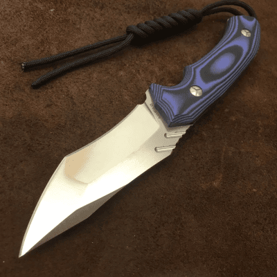 Y-Start Fastbladskniv Black/Blue Kydex Slida