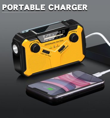 Sayin 369 Vevradio med Ficklampa och Powerbank