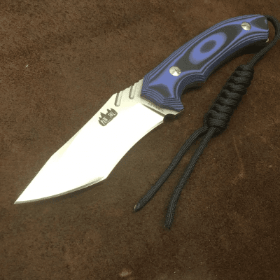 Y-Start Fastbladskniv Black/Blue Kydex Slida