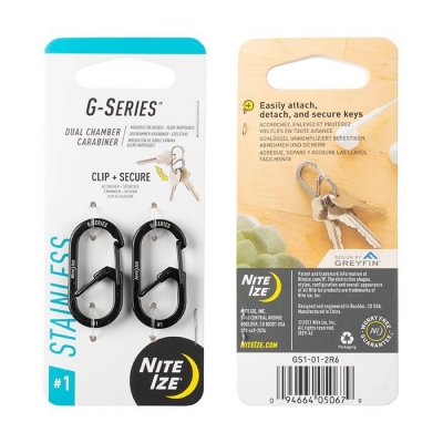 Nite Ize G-Series Dual Chamber Carabiner #2 - Black