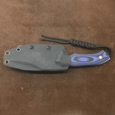 Y-Start Fastbladskniv Black/Blue Kydex Slida