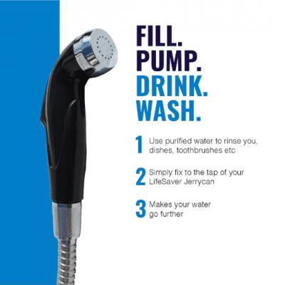 LifeSaver Jerrycan 18,5L - Shower Attachment
