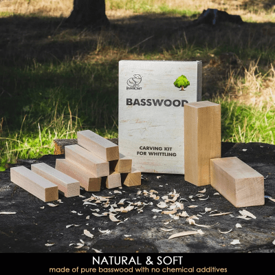 BeaverCraft BW10 Wood Carving Blocks Set of Basswood