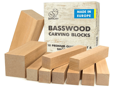 BeaverCraft BW10 Wood Carving Blocks Set of Basswood