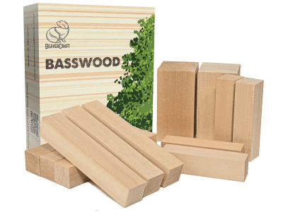 BeaverCraft BW12 Set of Basswood Carving Blocks 12pcs