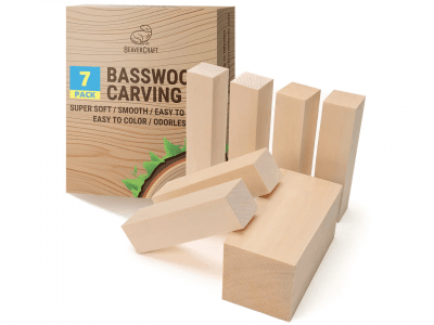 BeaverCraft BW7 Set of Basswood Carving Blocks 7pcs