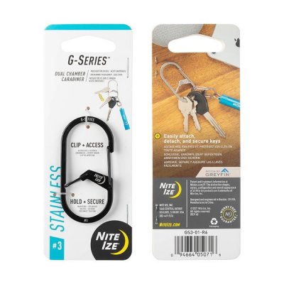 Nite Ize G-Series Dual Chamber Carabiner #3 - Black