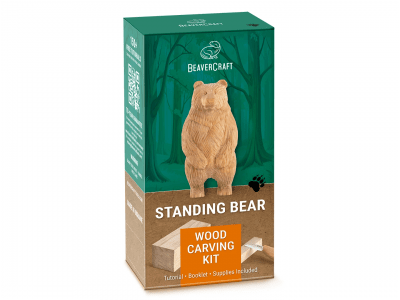 BeaverCraft DIY12 - Standing Bear Carving Kit