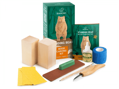 BeaverCraft DIY12 - Standing Bear Carving Kit