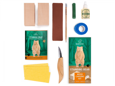 BeaverCraft DIY12 - Standing Bear Carving Kit