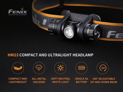 Fenix HM23 Pannlampa - 240LM IP68