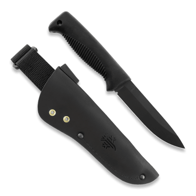 Peltonen M07 Ranger Puukko PTFE with Leather Sheath - Svart