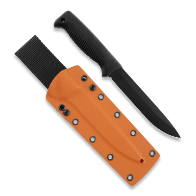 Peltonen M95 Ranger Puukko PTFE with Kydex Sheath - Black/Orange