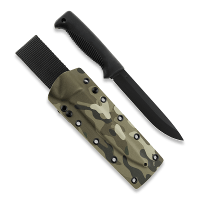 Peltonen M95 Ranger Puukko PTFE with Kydex Sheath - Black/Multicam
