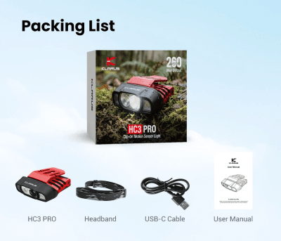 Klarus HC3 PRO - 260LM IPX6
