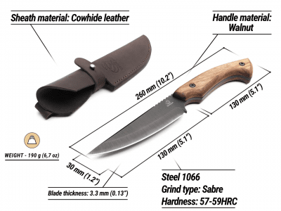 BeaverCraft HGK6 Hunting Knife