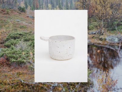 Lemmel Kaffe Keramikkåsa "Betula" Vit 