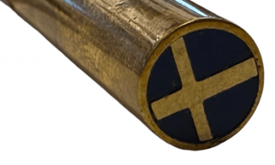 Mosaikstav Mässing 8mm - Svenska Flaggan 