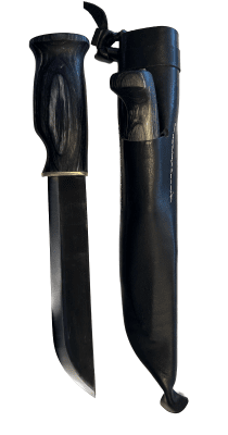Wood Jewel Double Leuku Knife - Black